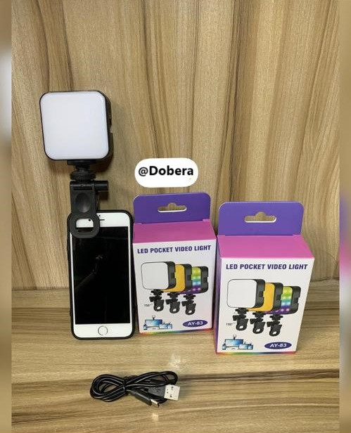 رینگ لایت سلفی LED AY-83 مناسب عکاسی و تولید محتوا ویدیو لایت حرفهای/رینگ لایت