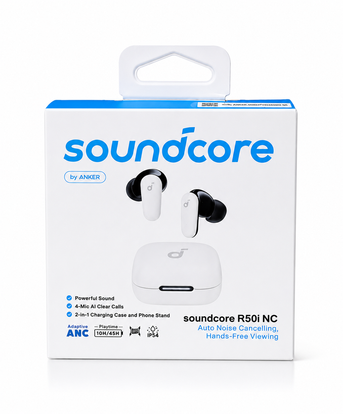 هدفون بیسیم انکر Soundcore R50i NC با حذف نویز هوشمند (Adaptive ANC) | 45 ساعت شارژدهی | IP54